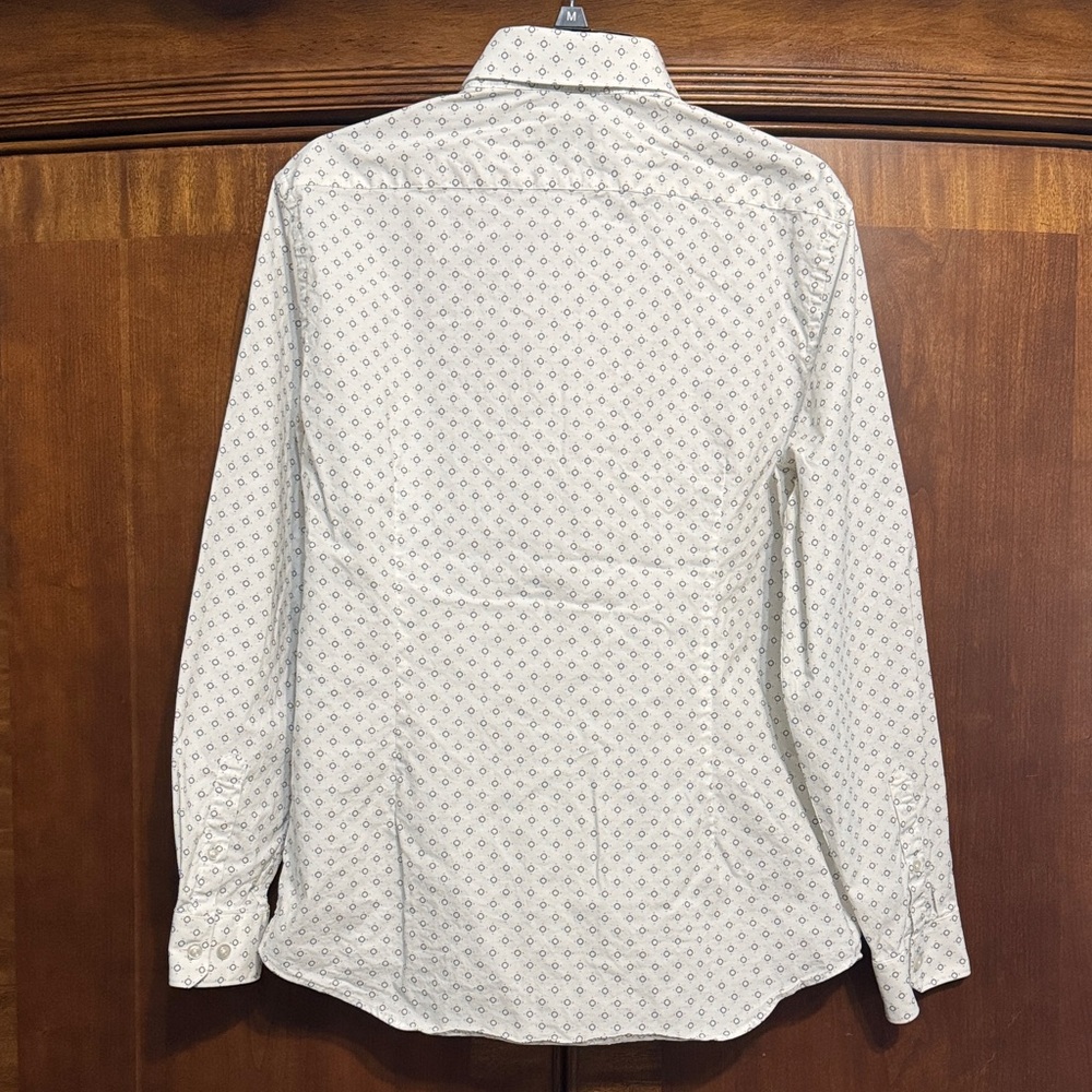 Express White Geometric Pattern Shirt - image 4